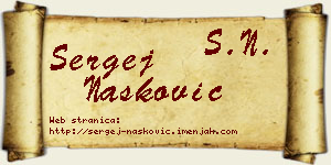 Sergej Nasković vizit kartica